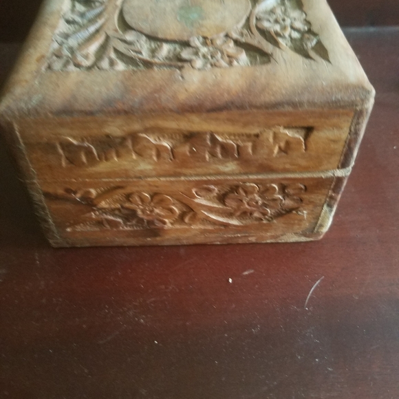 Hand Carved Teak Box - Picture 5 of 5